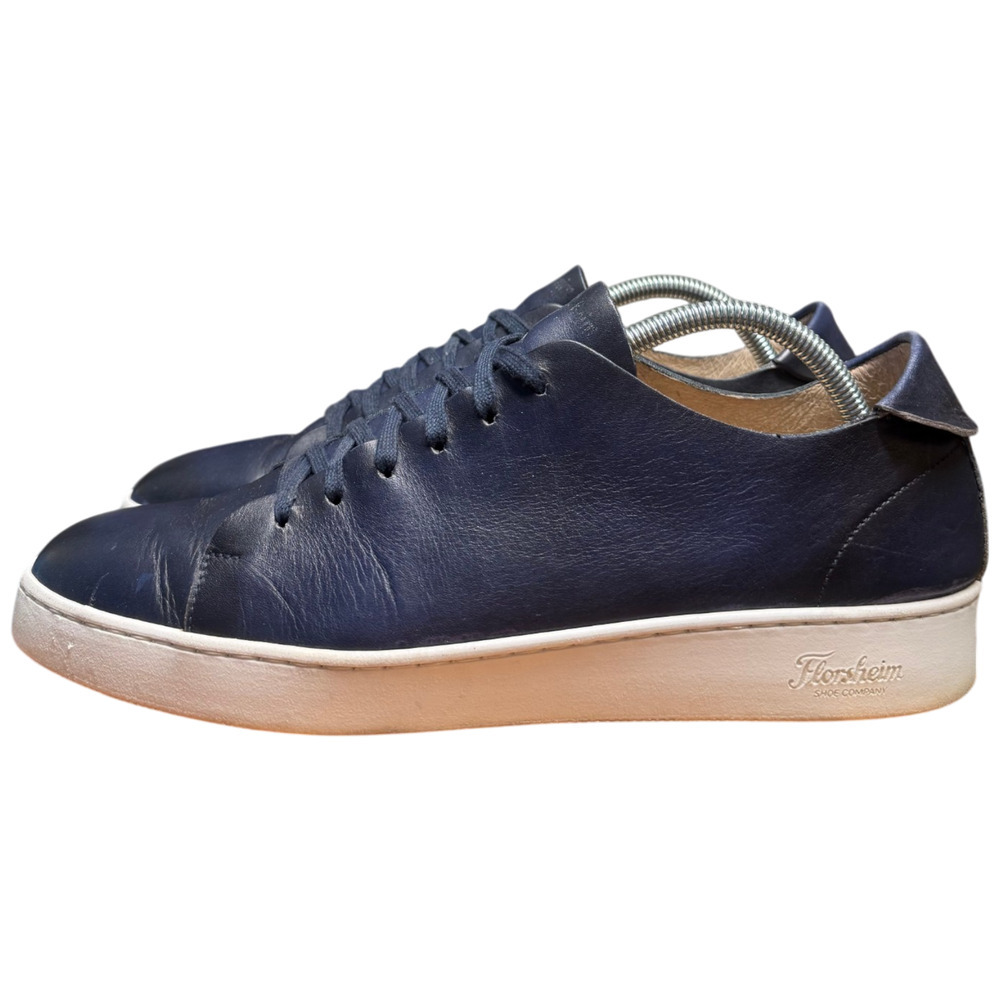 FLORSHEIM Men's 9 Blue Leather Sneaker Casual Comfort Shoes